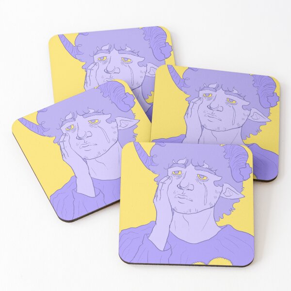 Item preview, yellow and purple sad faun designed and sold by raffaellllllo.