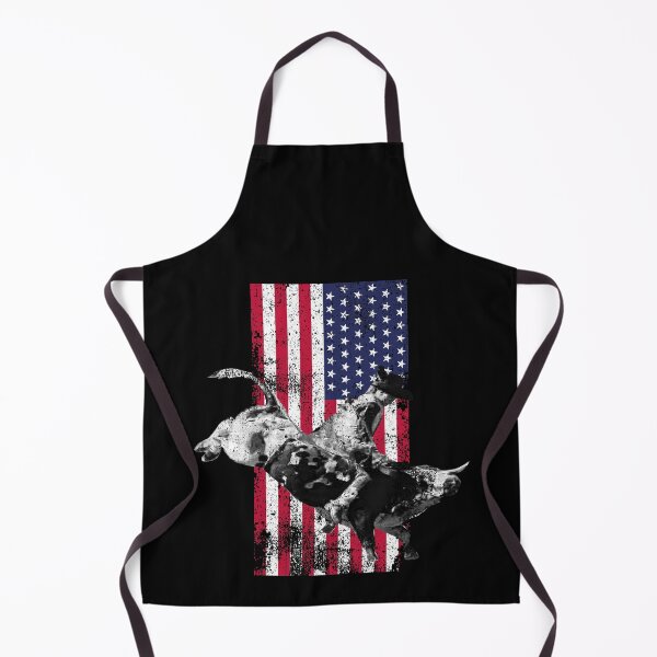Item preview, Patriotic Rodeo Cowboy Bull Rider with American Flag Distressed designed and sold by Gold Wings Tees.