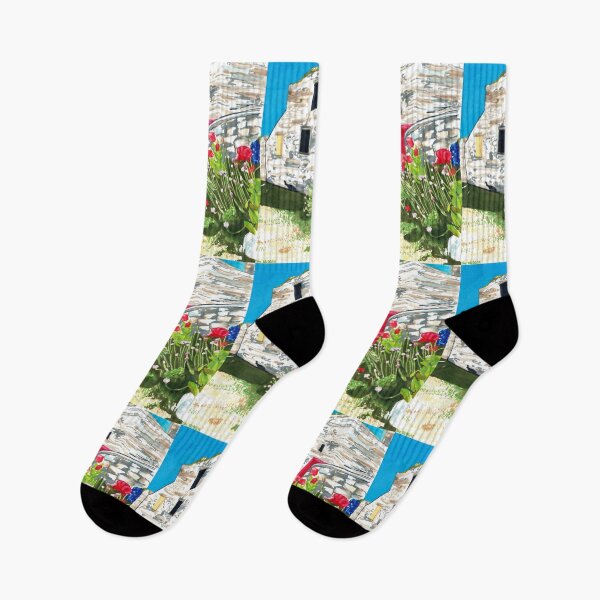 Item preview, Irish fishing village Ruin in summer designed and sold by MeganWhiteArt.