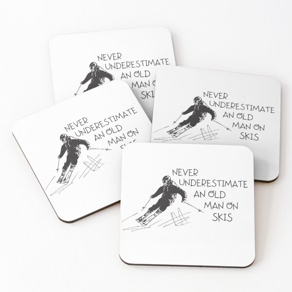 Item preview, Never Underestimate An Old Man On Skis designed and sold by ds-4.