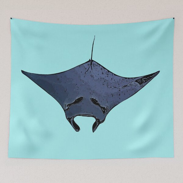 Item preview, Manta Ray Black Alternate Print designed and sold by designsasstultd.