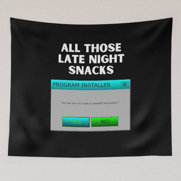 Item preview, Uninstall Late Night Snacks designed and sold by starshiporion.