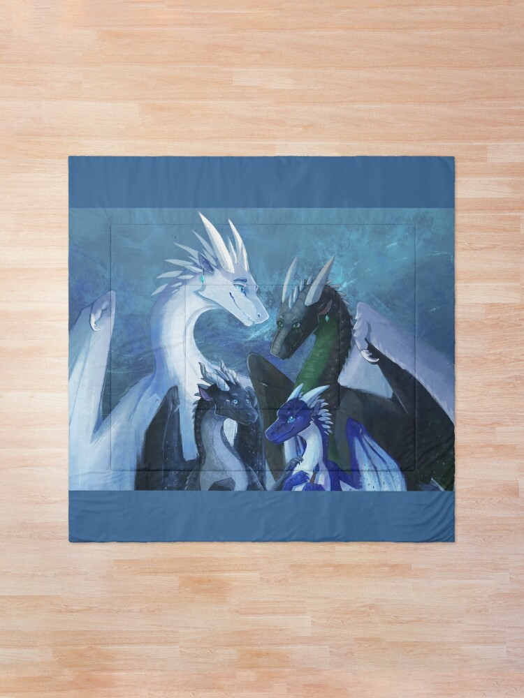 Alternate view of Arctic, Foeslayer, Whiteout, Darkstalker Family - Wings of Fire Comforter