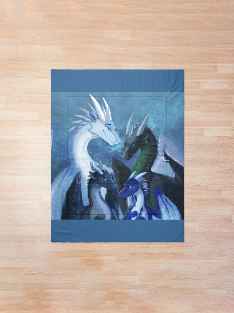 Alternate view of Arctic, Foeslayer, Whiteout, Darkstalker Family - Wings of Fire Comforter