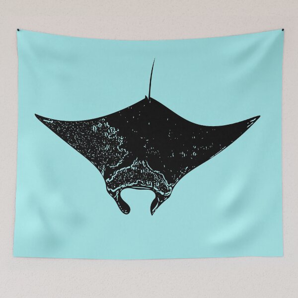 Item preview, Manta Ray Black Print designed and sold by designsasstultd.