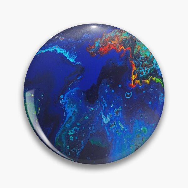 Item preview, Beach Fantasy Acrylic Pouring in Blue designed and sold by atakji.