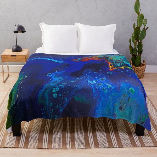 Item preview, Beach Fantasy Acrylic Pouring in Blue designed and sold by atakji.