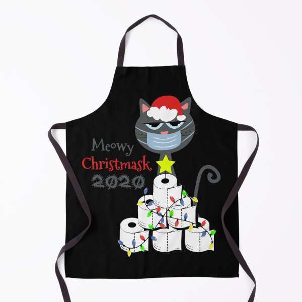Item preview, Meowy Christmask 2020 - Cat in face mask and Toilet paper Christmas tree designed and sold by env1nada.