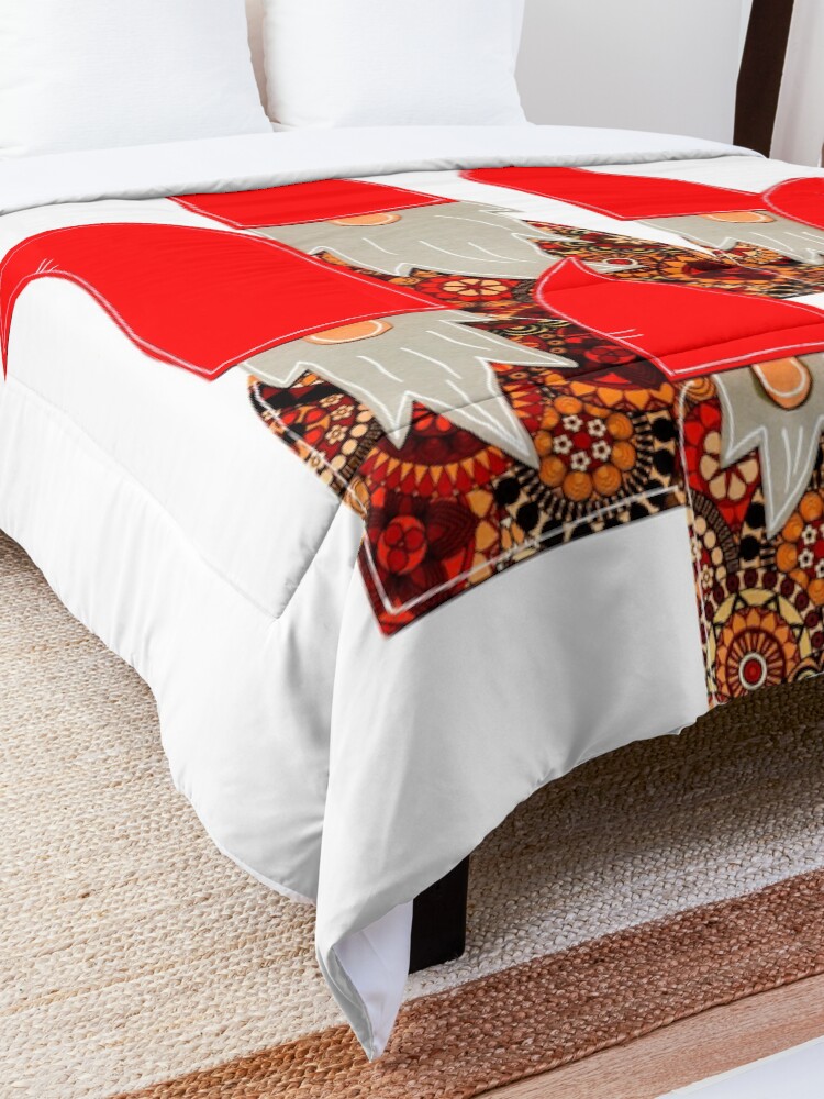 Alternate view of Nice or naughty? Christmas elves are keeping records! Comforter