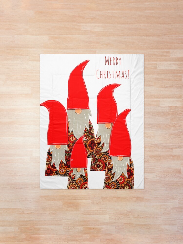 Alternate view of Nice or naughty? Christmas elves are keeping records! Comforter