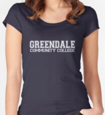 GREENDALE College Jersey (white) Women's Fitted Scoop T-Shirt