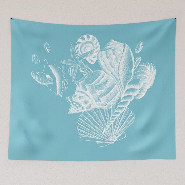 Item preview, The ocean shells white designed and sold by Between Clouds.