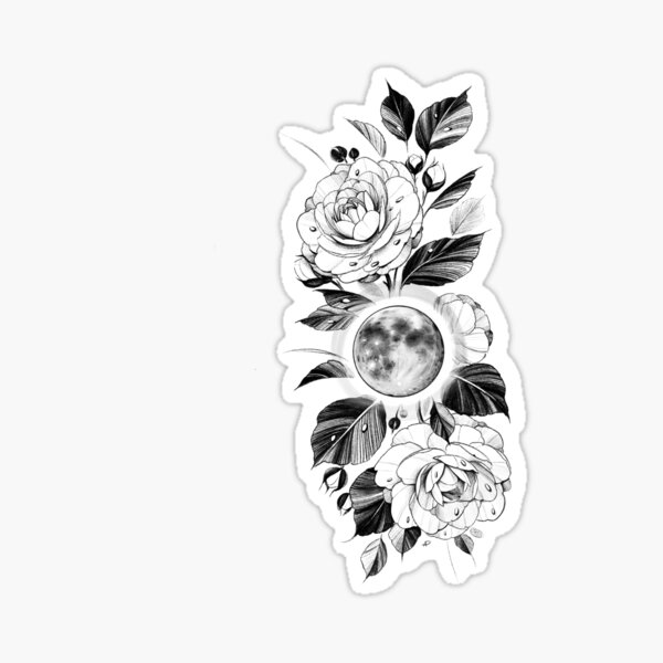 Lunar camelias Sticker