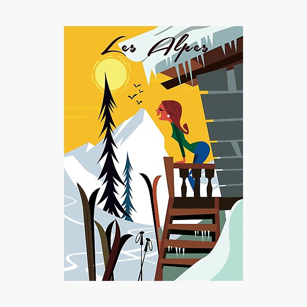Item preview, Les Alpes poster designed and sold by GAGodel.