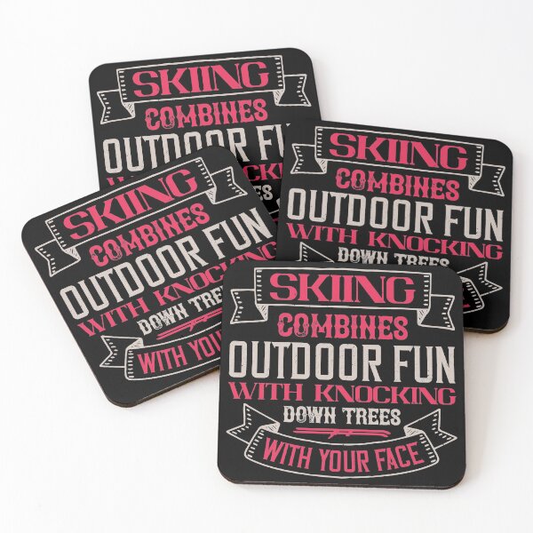 Item preview, Skiing Combines Outdoor Fun With Knocking Down Trees With Your Face designed and sold by GoodVibeDesign.