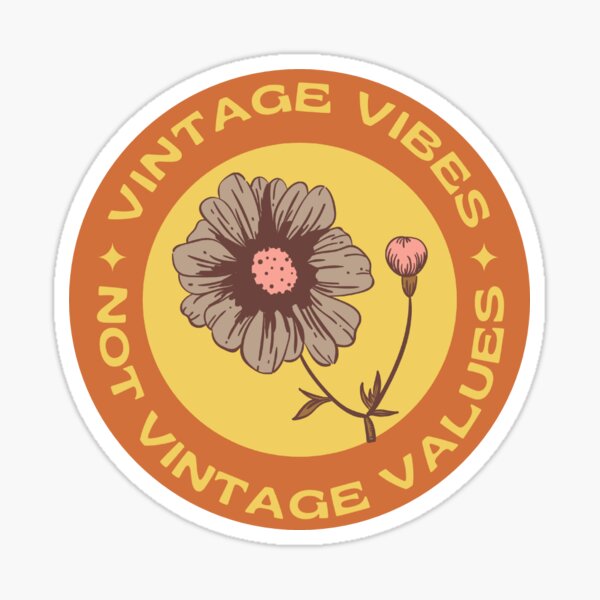 Vista previa del artículo con la obra «Vibraciones vintage, no valores», diseñado y vendido por kayleemagda.