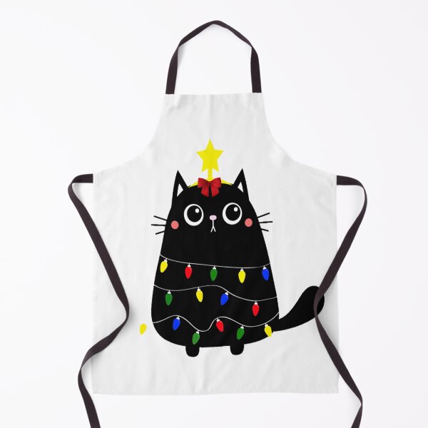 Item preview, Black Santa Cat Tangled Up In Lights Christmas designed and sold by env1nada.