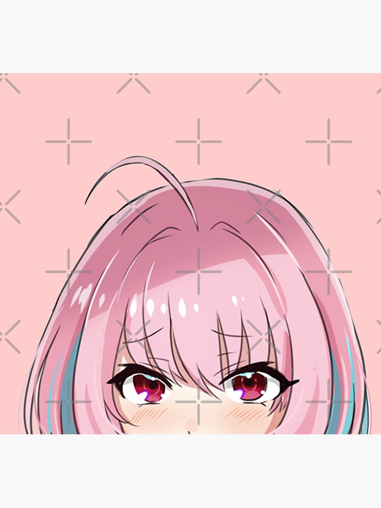 Menhera chan peeker - Peeking anime girl Poster for Sale by giftycat