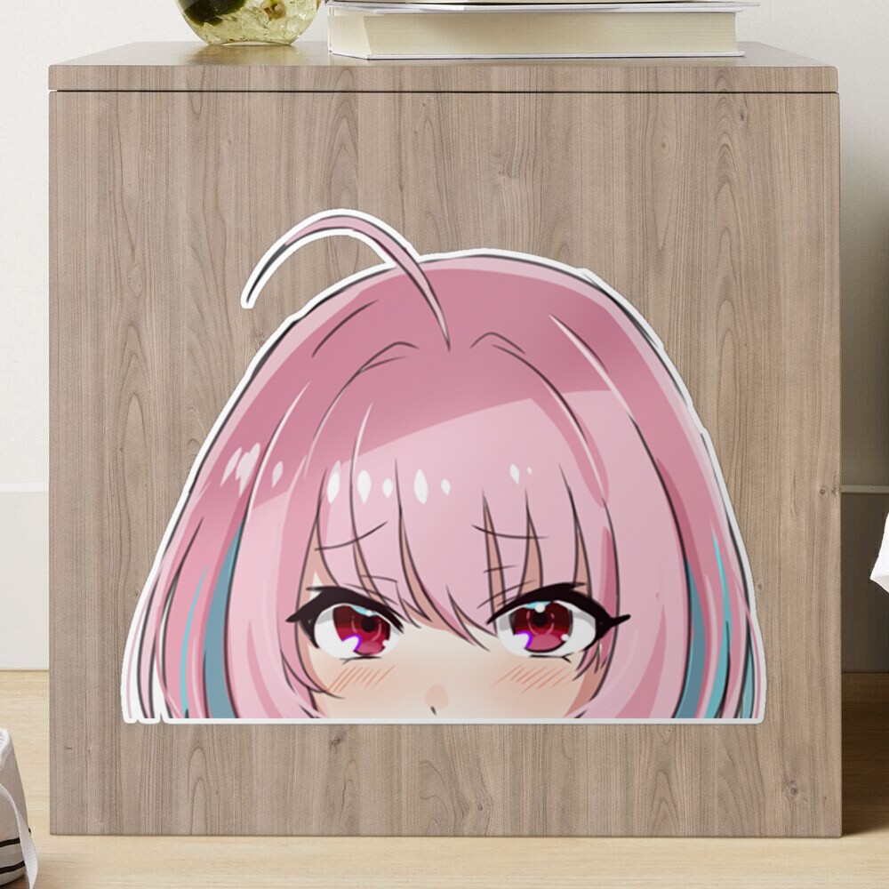 Menhera chan peeker - Peeking anime girl Magnet for Sale by giftycat