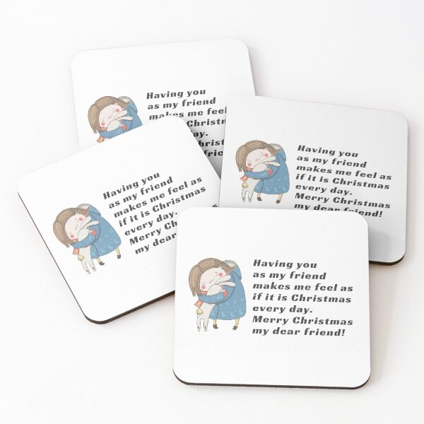 Item preview, Having you as my friend Christmas Best friend Wishes designed and sold by Art Wear Nation.
