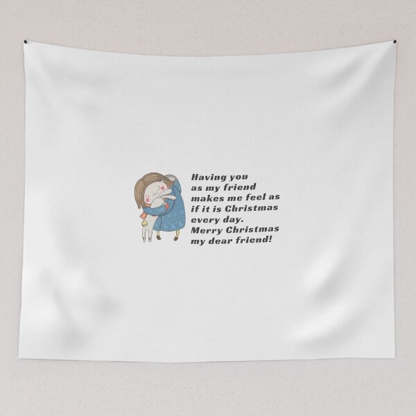 Item preview, Having you as my friend Christmas Best friend Wishes designed and sold by Art Wear Nation.