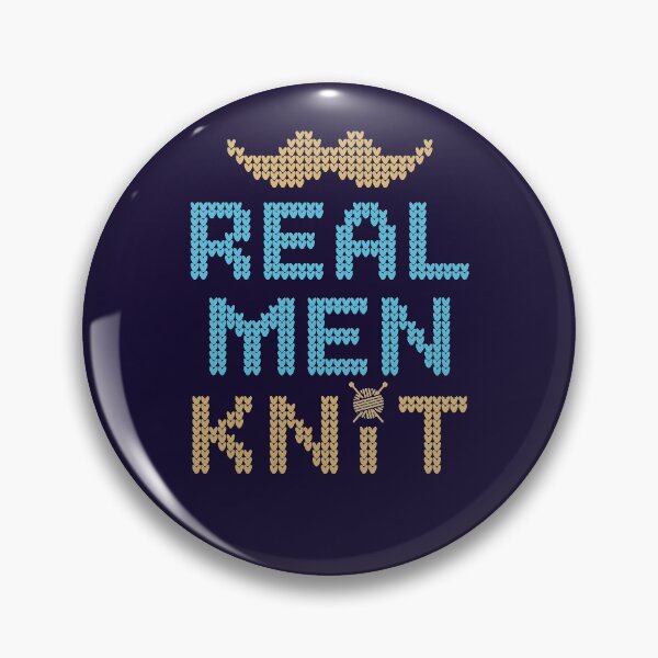 Item preview, Real Men Knit Knitting Knitter Mustache designed and sold by jaygo.