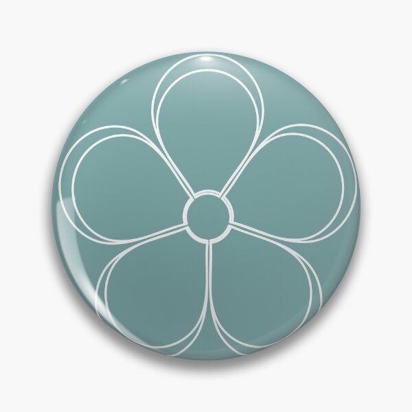 Item preview, White flowers on turquoise-gray designed and sold by Ninaeva.