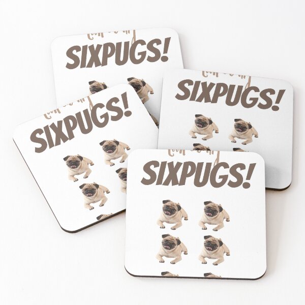 Item preview, 6 pack of pugs designed and sold by EmmentalinParis.