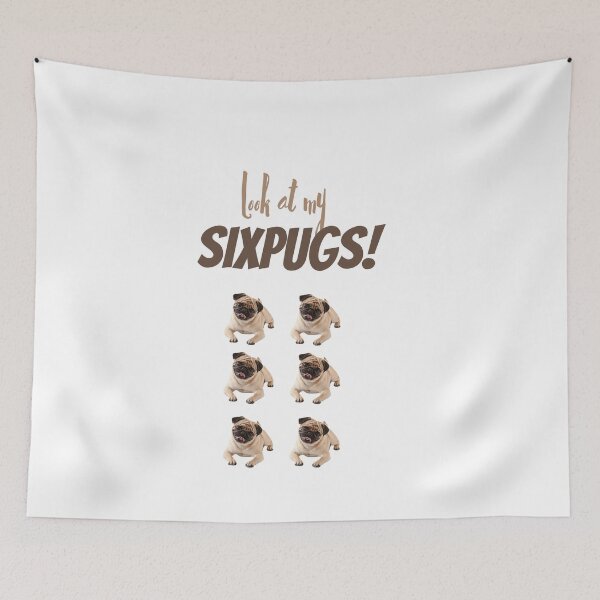 Item preview, 6 pack of pugs designed and sold by EmmentalinParis.