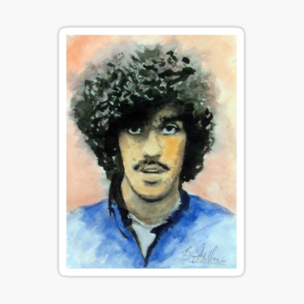 Item preview, Phil Lynott | Thin Lizzy | Portrait | Painting Rock Music Heavy Metal 70s 80s designed and sold by BuyIrishArt.