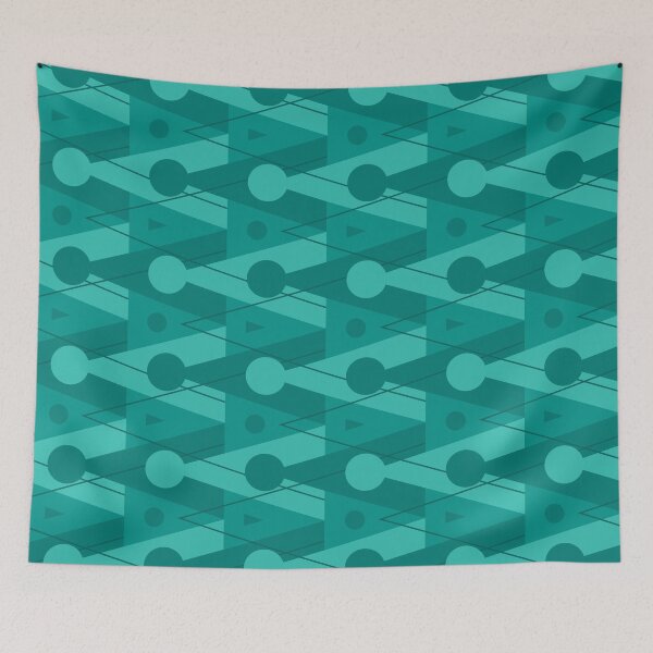 Item preview, Chess Piece Geometric Pattern – Teal designed and sold by RoguePatterns.
