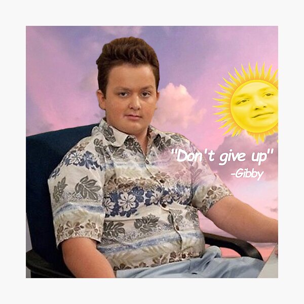 Gibby say Don't give up. iCarly Photographic Print