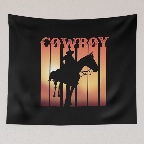 Item preview, Western Cowboy Sunset Vintage Distressed designed and sold by Gold Wings Tees.
