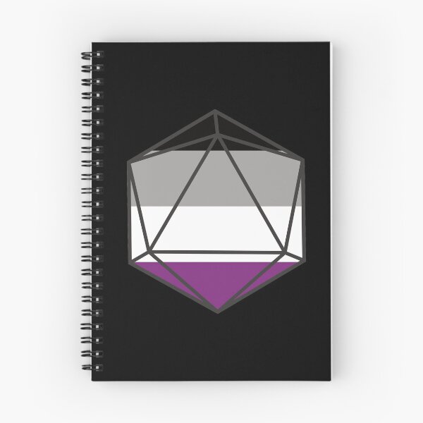 Aperçu de l'œuvre Dés Ace Asexual Pride DnD D20 créée et vendue par CollectiveDnD.