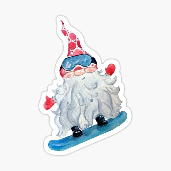 Go Big or Go Gnome - Snowboard Sticker