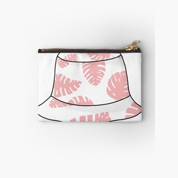 Item preview, Buckethat with pink tropical leafs designed and sold by felinefeelings.