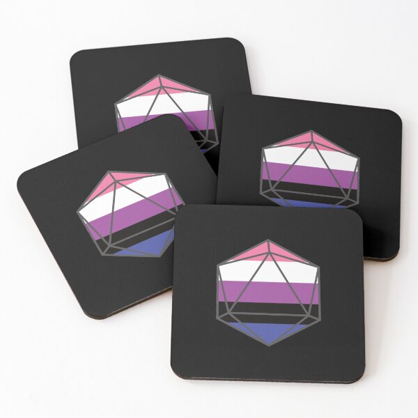 Item preview, Genderfluid Pride DnD D20 Dice designed and sold by CollectiveDnD.