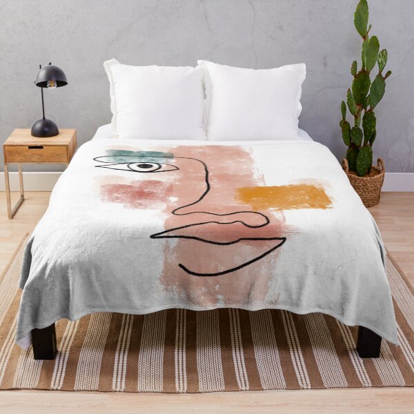 Item preview, Line art face with colour blocks designed and sold by Quick Brown Fox Canada.