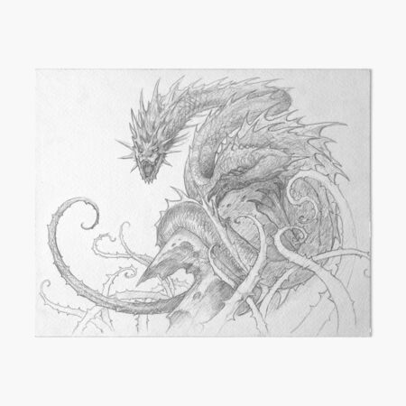 Dragon Print Glaurung Glaudrung LOTR Tolkien Vintage Fantasy 