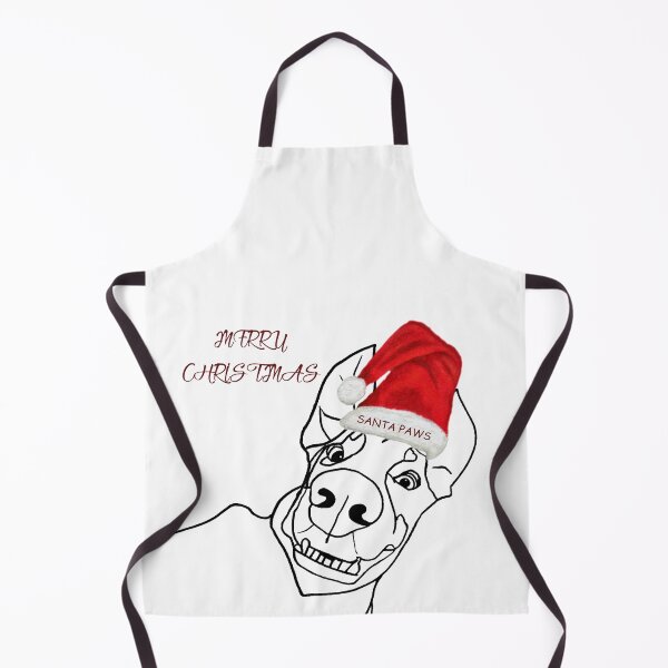 Item preview, MERRY CHRISTMAS FUN GOOFY DOBERMAN WITH Santa hat designed and sold by IslesArt.