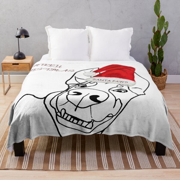 Item preview, MERRY CHRISTMAS FUN GOOFY DOBERMAN WITH Santa hat designed and sold by IslesArt.