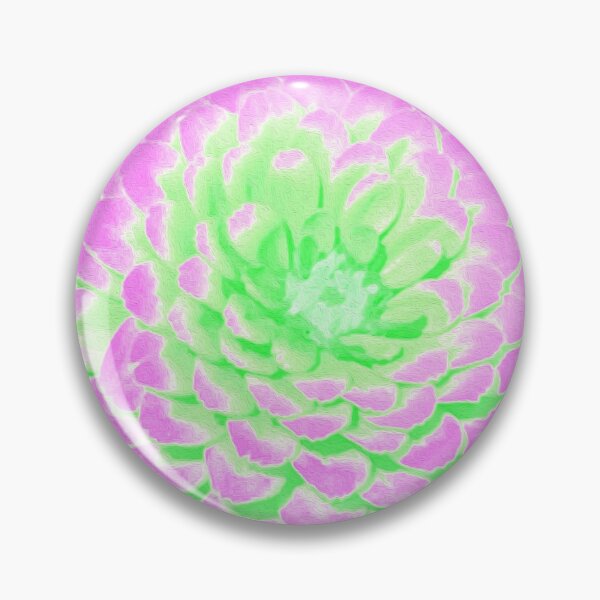 Item preview, Pretty Pink and Green Zinnia in the Summer Garden designed and sold by myrubiogarden.