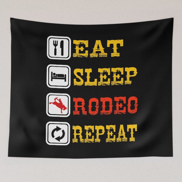 Item preview, Eat Sleep Rodeo Repeat designed and sold by Gold Wings Tees.