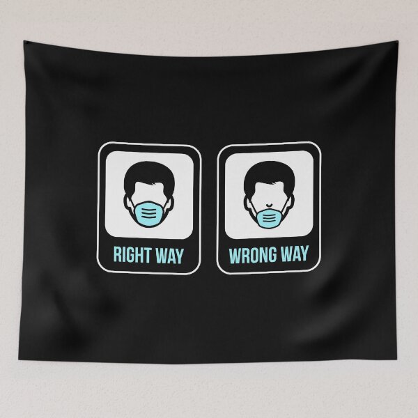 Item preview, Right way and wrong way to wear a facemask. Face mask Safety. designed and sold by Gold Wings Tees.