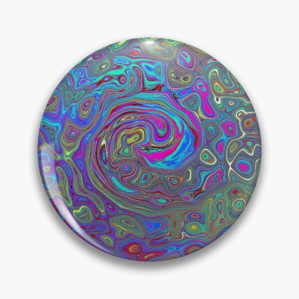 Item preview, Trippy Fuchsia and Blue Abstract Retro Swirl designed and sold by myrubiogarden.