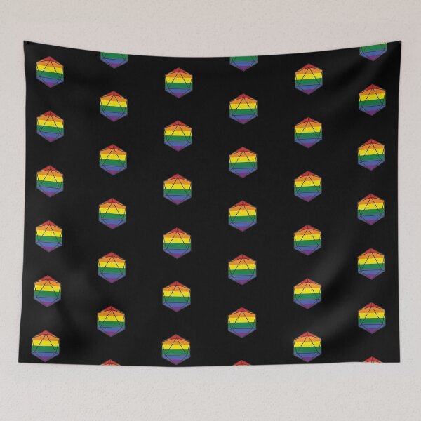 Item preview, LQBTQ Pride DnD D20 Dice designed and sold by CollectiveDnD.