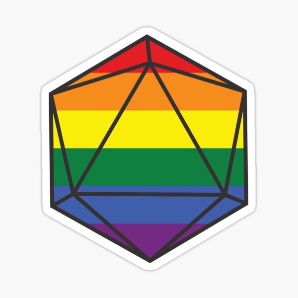 LQBTQ Pride DnD D20 Dice Sticker