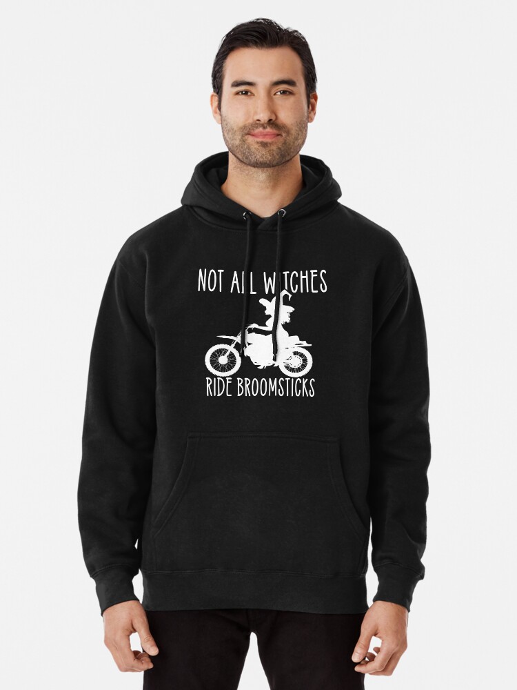 Thumbnail 1 of 5, Pullover Hoodie, Not all Witches Ride Broomsticks Biker Cheeky Witch® designed and sold by cheekywitch.