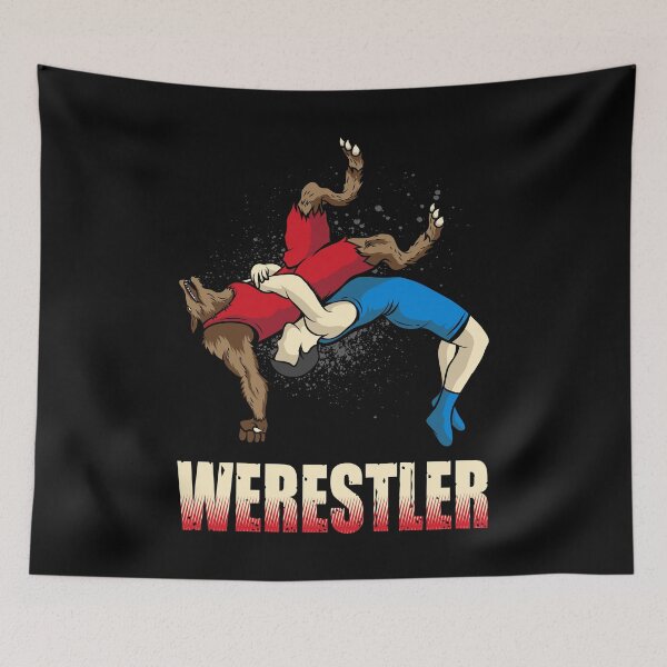 Artikelvorschau, Werwolf. Lustiger Halloween Amateur Wrestler Werwolf entworfen und verkauft von Gold Wings Tees.