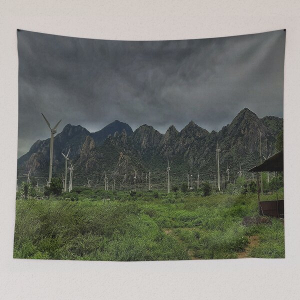 Item preview, Windmills with mountains designed and sold by Faheem19.